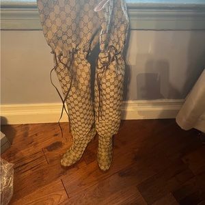 - Gucci lisa boot gg over knee size 39.5